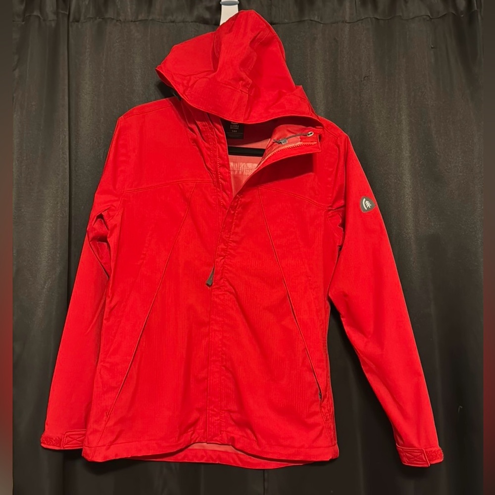 Sierra Design Red Hooded Rain / Wind Shell Jacket Small